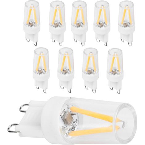 Packung mit 10 G9 1,5W AC110V LED-Lampen mit Stiften für Kronleuchter, Deckenleuchten und Wandleuchten (1/5)