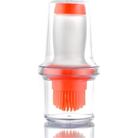 Brosse à huile en silicone alimentaire avec flacon, orange – DELKEVIC