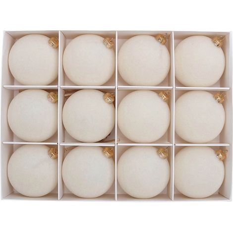 Boule De Noël Velours - 12 Pièces - Diamètre 6 Cm - Ornement De Sapin Festif - Décoration Suspendue Pour Arbre De Noël (1/5)