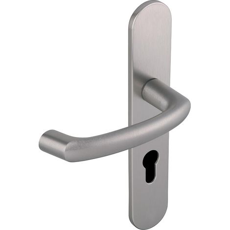 Ensemble sur grande plaque en aluminium anodisé - Ton argent - ALTO condamnation avec voyant - VACHETTE