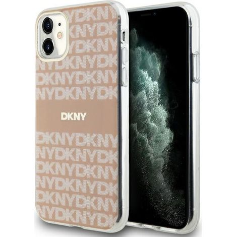 DKNY DKHMN61HRHSEP iPhone 11 / Xr6.1" estuche rígido rosa IML Mono & Stripe MagSafe (1/5)