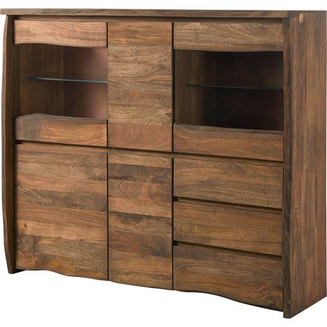 Highboard Mango 166x48x145 braun geölt PURE MANGO 200