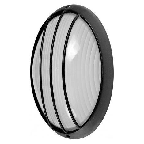 FAB 148461009  Aplique Ext.oval Aluminio Aquila Peq.1xe27 Negro  10,5x22x14 Cm Ip44