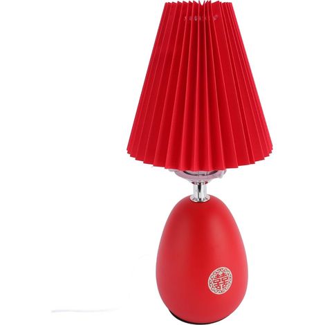 Lampe de Table Plissée Rouge à intensité Variable (1/5)