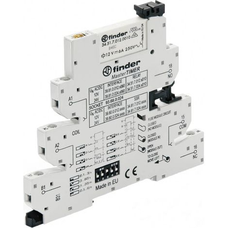 Finder 39.81.0.024.0060 Relè di accoppiamento 24 V/DC, 24 V/AC 6 A 1 scambio 1 pz. (1/3)