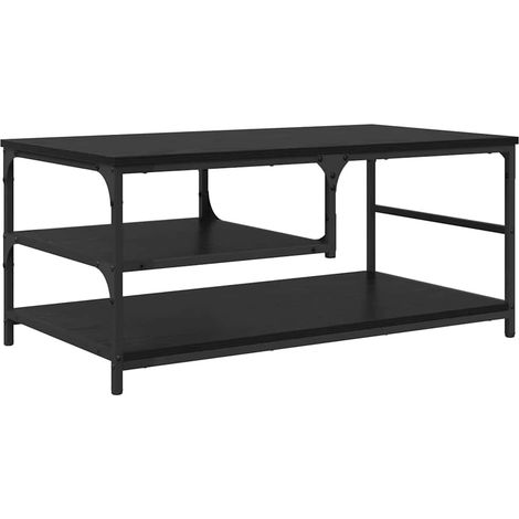 Maison Exclusive - Couchtisch Schwarz Eichen-Optik 90 x 49 x 40 c