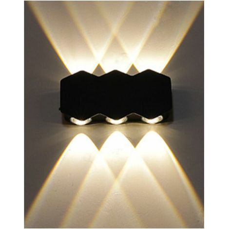 6er-Set LED-Wandleuchten für den Innen- und Außenbereich, wasserdichte LED-Wandleuchten, warmweißes Terrassenlicht (1/5)