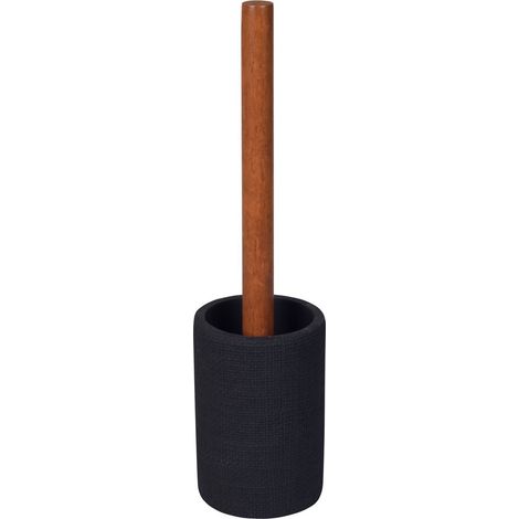 CRAFT Porte-brosse WC sur pied, acacaca/noir (1/2)