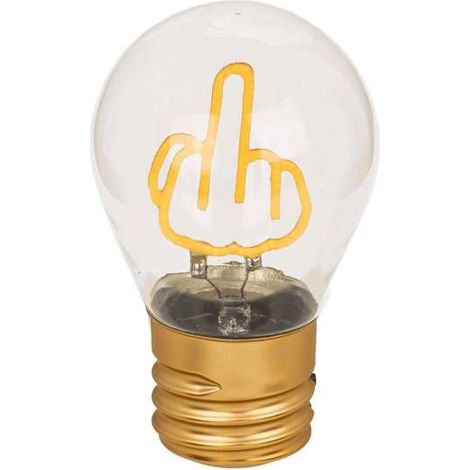 Lámpara LED Dedo Medio – Lámpara Inusual Recargable 12 cm - Blanco (1/4)