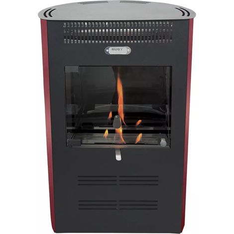 Poêle bioéthanol ventilée 3 kW – 3 vitesses de ventilation – télécommande – pour 100 m³ – brûleur amovible avec fibre céramique – Tecno Air System (1/3)