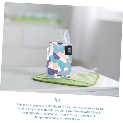 Scalda biberon portatile USB regolabile con protezione antiscivolo e isolante. Mantiene caldi i biberon. Copertura adatta all'uso quotidiano. (1/4)
