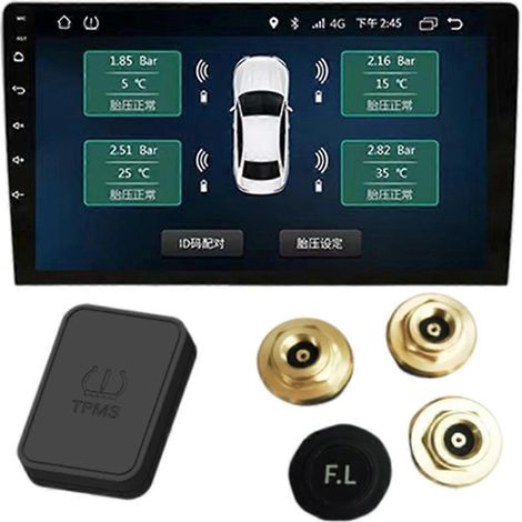 Système de surveillance de la pression des pneus TPMS externe sans fil USB Android (1/5)