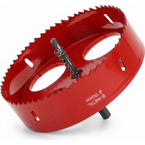 Scie Cloche Bi-Métal Ø 150 mm, acier rapide HSS M42, avec tige hexagonale et foret pour aluminium, fer et bois (1/5)