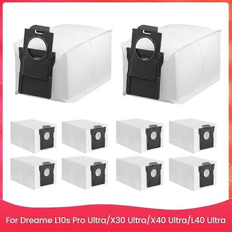 Sacs à poussière de rechange pour aspirateur robot Dreame L10s Pro Ultra/X30 Ultra/X40 Ultra/L40 Ultra C (1/5)