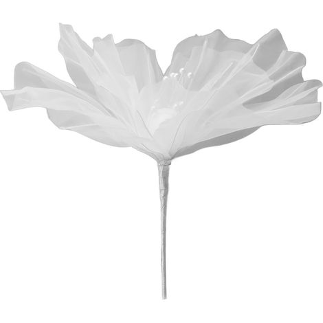 Fleur en gaze de 50 cm de diamètre, couleurs douces et lumineuses, légère, réutilisable, confectionnée à la main en organza blanc pour la photographie de mariage et de famille. (1/5)