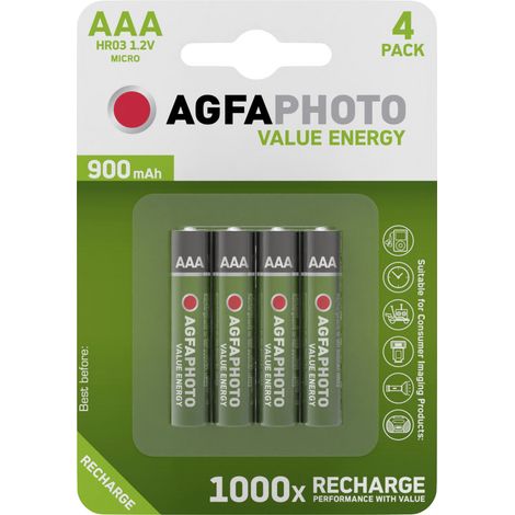AgfaPhoto HR03 Micro (AAA)-Akku NiMH 900 mAh 1.2 V 4 St.