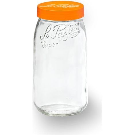 2 - Bocal en verre - Couvercle plastique - Conservation alimentaire - Étanche et recyclable - Cuisine et stockage - Couleur aléatoire - 3L (1/5)