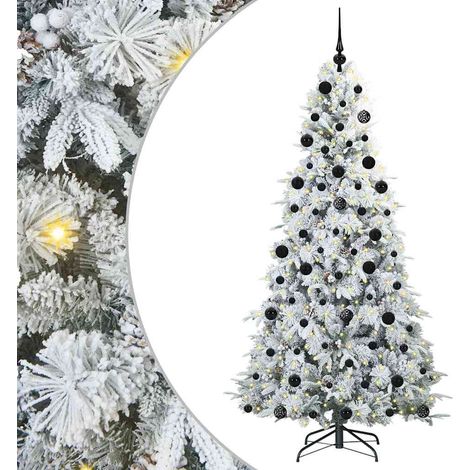 Sapin de Noël,Arbre de Noël Artificiel à Branches Articulées Vert 210 cm CFW71970 (1/5)