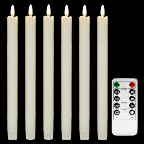 velas LED, velas con llama dinámica, velas con control remoto - Velas - Material PP - Color marfil (1/5)