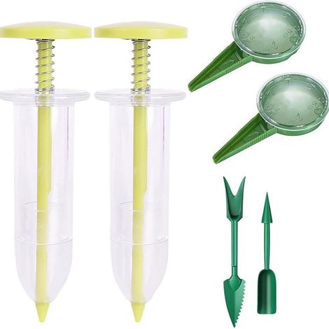 Sollbry 6 pièces Kit de mini distributeur de semis avec contrôle 5 vitesses, planteur en plastique, outils de transplantation, outils de jardinage (1/5)