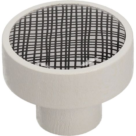 Pomo GD08, blanco mate, cuadriculado (1/3)