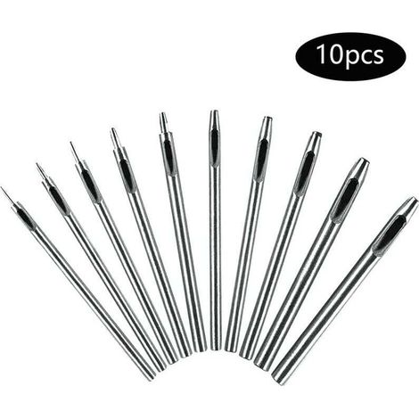 Perforateur Cuir 10 Pièces Emporte Pièce à Frapper Pointeau a Frapper Emporte Piece Cuir Papier Joint Moteur Creux Trou Poinçon Creux en Acier Rond Set Poinçon Creux En Cuir