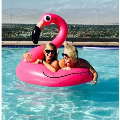 Bouée Flamant Rose - 120 Cm - En PVC Épaisseur 0,2 Mm - Pour Piscine Lac Plage - 1 Pièce (1/4)