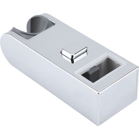 Barre de douche coulissante chromée ABS à hauteur réglable, support de pommeau de douche 30 x 15 mm (1/5)