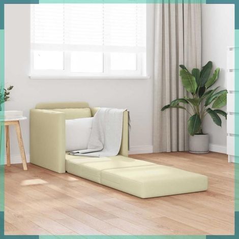 4106631 Canapé-Lit 60cm Crème Simili cuir (1/5)