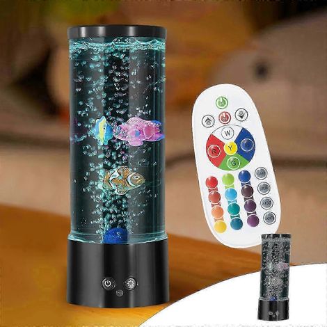 Lampe LED en forme de poisson avec télécommande, décoration d'aquarium multicolore (1/5)