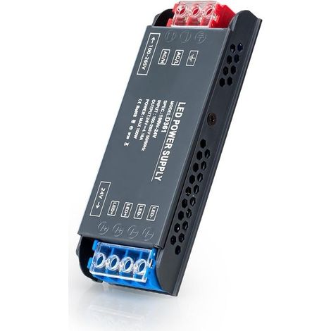 Transformateur LED 220V à 24V 100W – Courant 8,3A – Boîtier aluminium ultra-fin pour dissipation chaleur – Installation facile (1/5)