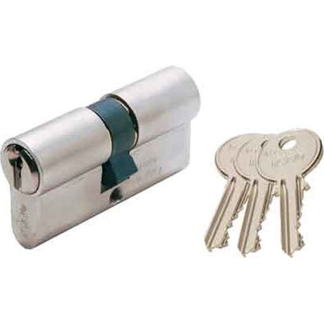 CILINDRO SAGOMATO A DOPPIO PROFILO NICHELATO 'F5' ISEO 90 mm (35+10+45)