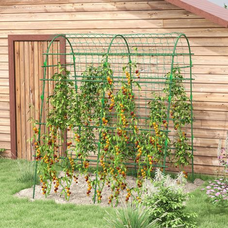 Graticcio da giardino per piante rampicanti in acciaio verde, 144 x 167 x 206 cm DESVIAE (1/5)