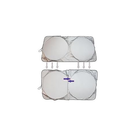 Windschutzscheiben-Sonnenschutz Reflektierender und faltbarer Windschutzscheiben-Sonnenschutz, der 99 % der UV-Strahlen blockiert Windschutzscheiben- und Armaturenbrett-Sonnenschutz (150 x 72 cm) (1/5)