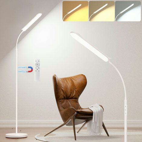 Lampadaire sur pied Salon Dimmable, 1800 Lumens Lampe de Sol LED 2700K à 6500K Températures de Couleur avec Télécommande et Contrôle Tactile et 1H Minuterie, Lampadaire Haut pour Salon Chambre Bureau (1/5)