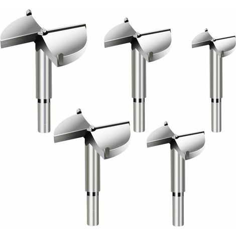 VURAHOME - Forstner 5pcs foret à bois diamètre 35/40/45/50/60mm foret de fraise en carbure pour le forage du bois, l'installation de portes à billes dans le bois, les tiroirs, le plastique, le contrep (1/5)
