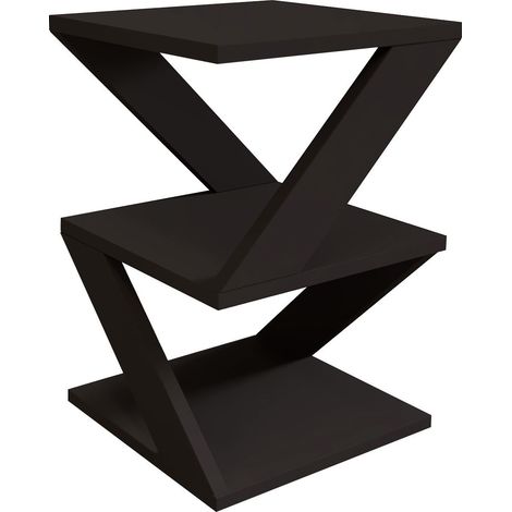 Beistelltisch aus Holz "Albeni" - 29 x 29 x 54 cm - Schwarz