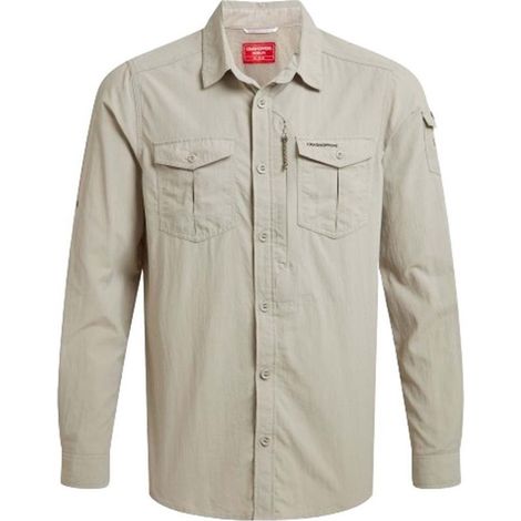 Camiseta de manga larga Craghoppers NosiLife Adventure III - color pergamino, talla: XXL