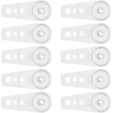 Lot de 12 poulies tringle à rideaux plafond en plastique vierge avec roulements billes et (1/5)