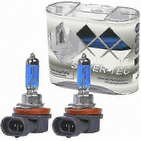 Lot de deux phares halogènes xénon H9 12V 100W 5000K blanc brillant, adaptés aux phares et feux antibrouillard automobiles, avec fonction feux de jour, solutions d'éclairage automobile. (1/4)