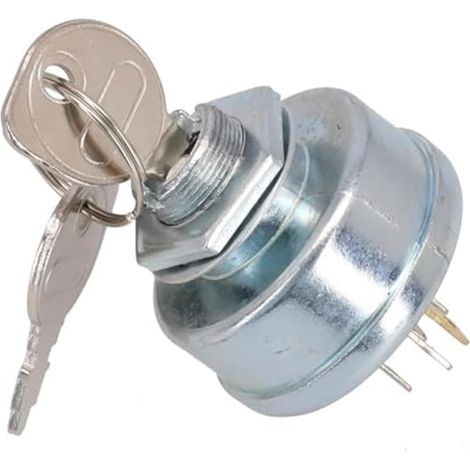 Interruttore di accensione per trattorino rasaerba, avviamento a 5 pin con 2 chiavi  Interruttore di accensione per trattorino rasaerba a 5 pin, interruttore di avviamento con 2 chiavi, compatibile co (1/5)