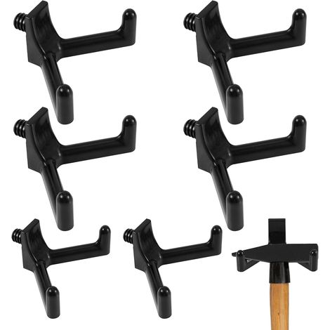 CCYKXA Set of 6 tool hooks for garden sheds, compatible with garden sheds, high-quality plastic hooks, storage accessories for knives, scissors, power tools (1/5)