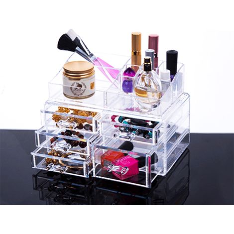 Organizer cosmetici box portatrucco portagioie cosmetici trucco 5 cassetti (1/5)