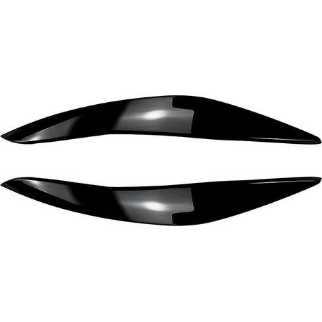 Pour BMW Série 5 F10 F11 (début 2011-2014) - Cache-phares avant noir brillant (1/5)