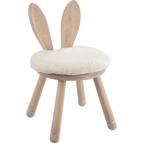 Chaise oreille de lapin en bois naturel Lapinou (1/5)