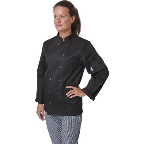 Veste de cuisine mixte Whites Vegas manches longues noire M (1/5)