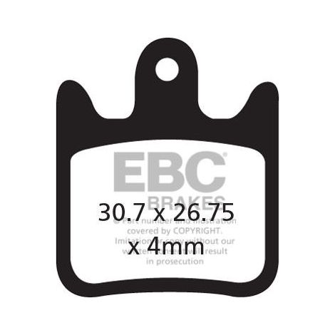 CFA487R - EBC Brakes Organische Hochleistungs-Fahrradbremsbeläge