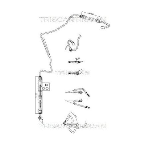 Tuyau hydraulique, direction TRISCAN 8516 29009 SEAT 1J0 422 893 GG