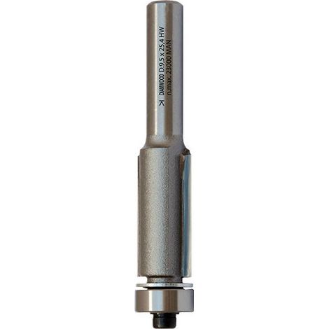 Diamwood Mèche d'affleureuse droite avec carbure micrograin et roulement - 12,7 mm - Longueur totale 67 mm - Longueur utile 25,4 mm - Queue 6 mm - 2 coupes - Conception suisse (1/2)