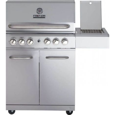 ALLGRILL Gasgrill ALLROUNDER L Modular Grundmodell 4 Brenner, Seitenkocher, Backburner (100304) (1/5)